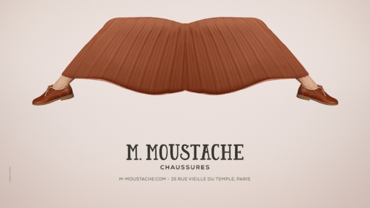 M. Moustache chaussure affiches