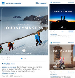 American Express, publicité Instagram