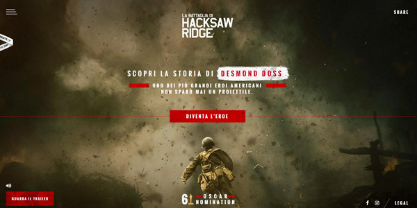 site internet - La battaglia di Hacksaw Ridge